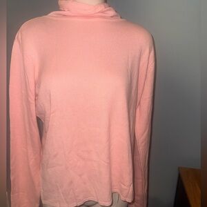 Nordstrom Soft Coral Pink Turtleneck Sweater CASHMERE/ SILK FREE SHIPPING